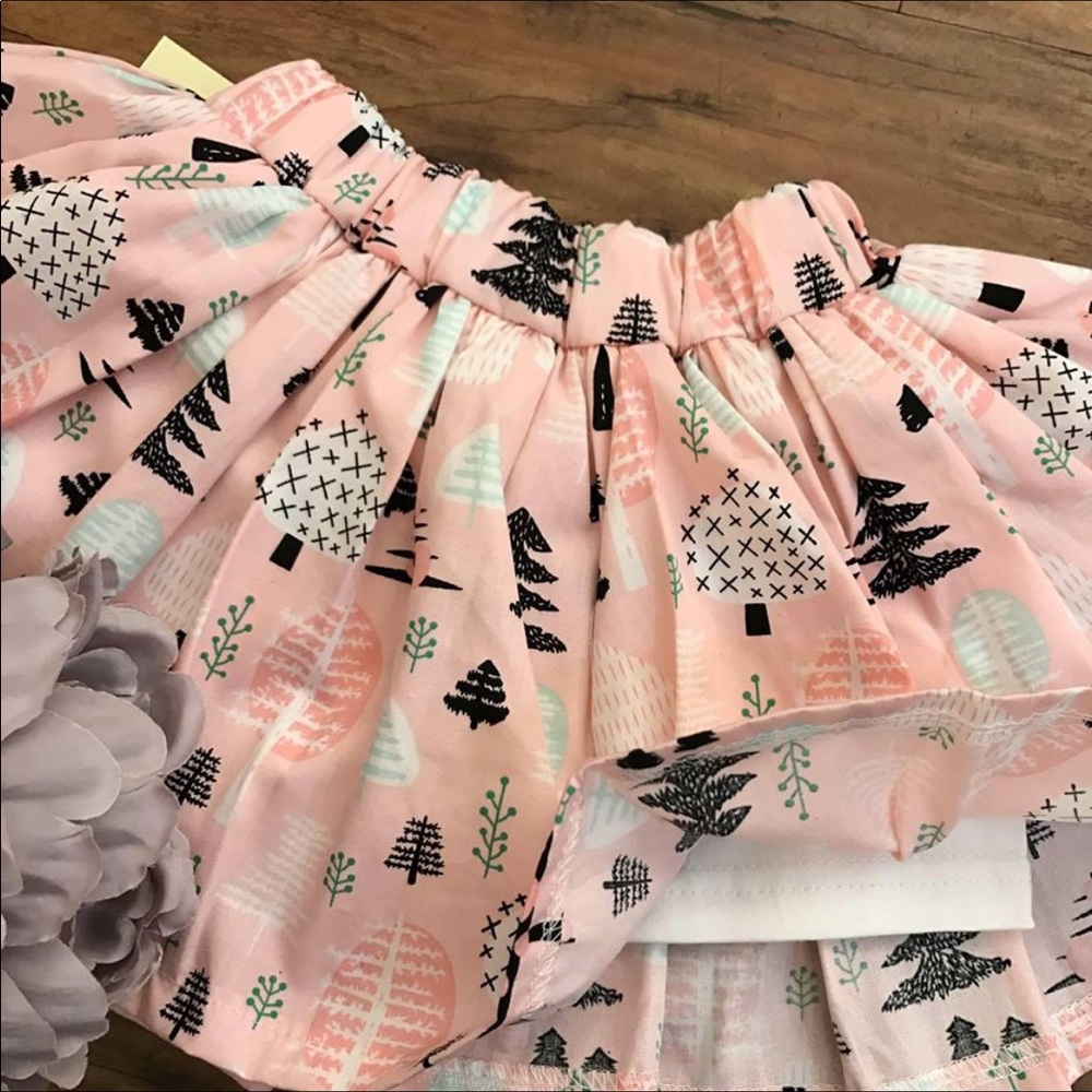 Pink forest skort